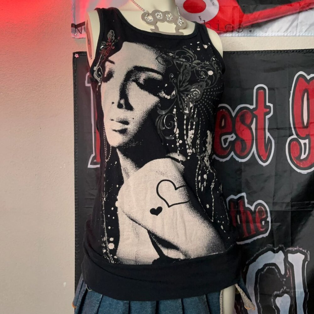 abstract girl tank top